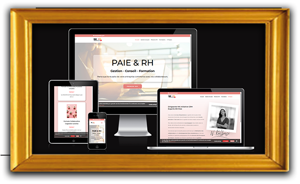 Christèle Garreau, créatrice de sites web Réunion, image représentant site web NK Initiative grh