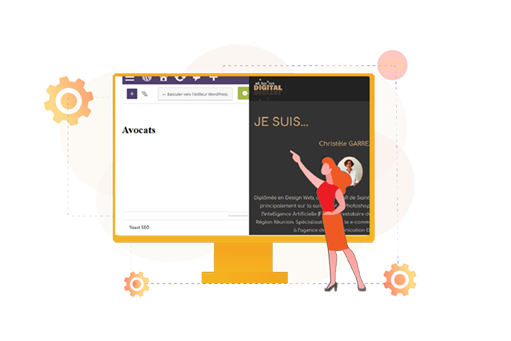 Christèle Garreau, créatrice de sites web Réunion, illustration article la font-office et back-office